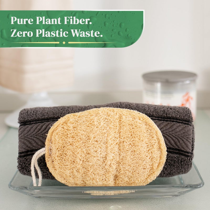 LooLife Natural Loofah Exfoliating Sponge (4 Pack) - Organic Loofah for Body - Biodegradable Shower Luffa - Natural Bath Sponges Loufa - Estropajos para el Cuerpo - Image 5
